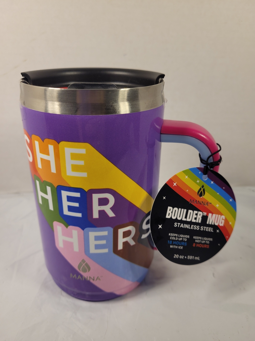 Manna 20 Oz Pride Tumbler SHE HER HERS (S)